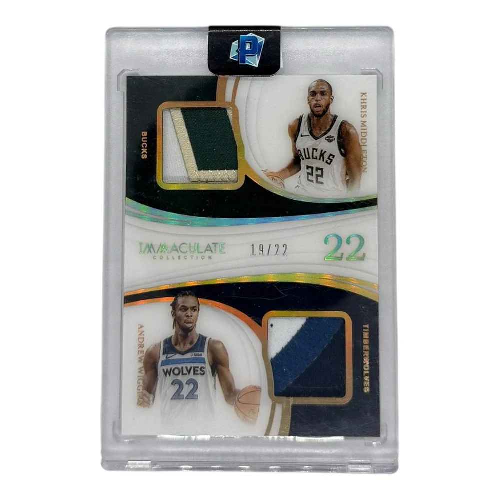 Panini‎ Immaculate 2018-19 Khris Middleton Andrew Wiggins Dual Patch Card